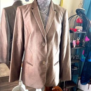 Elegant Calvin Klein Women's Brown metallic, beige Blazer